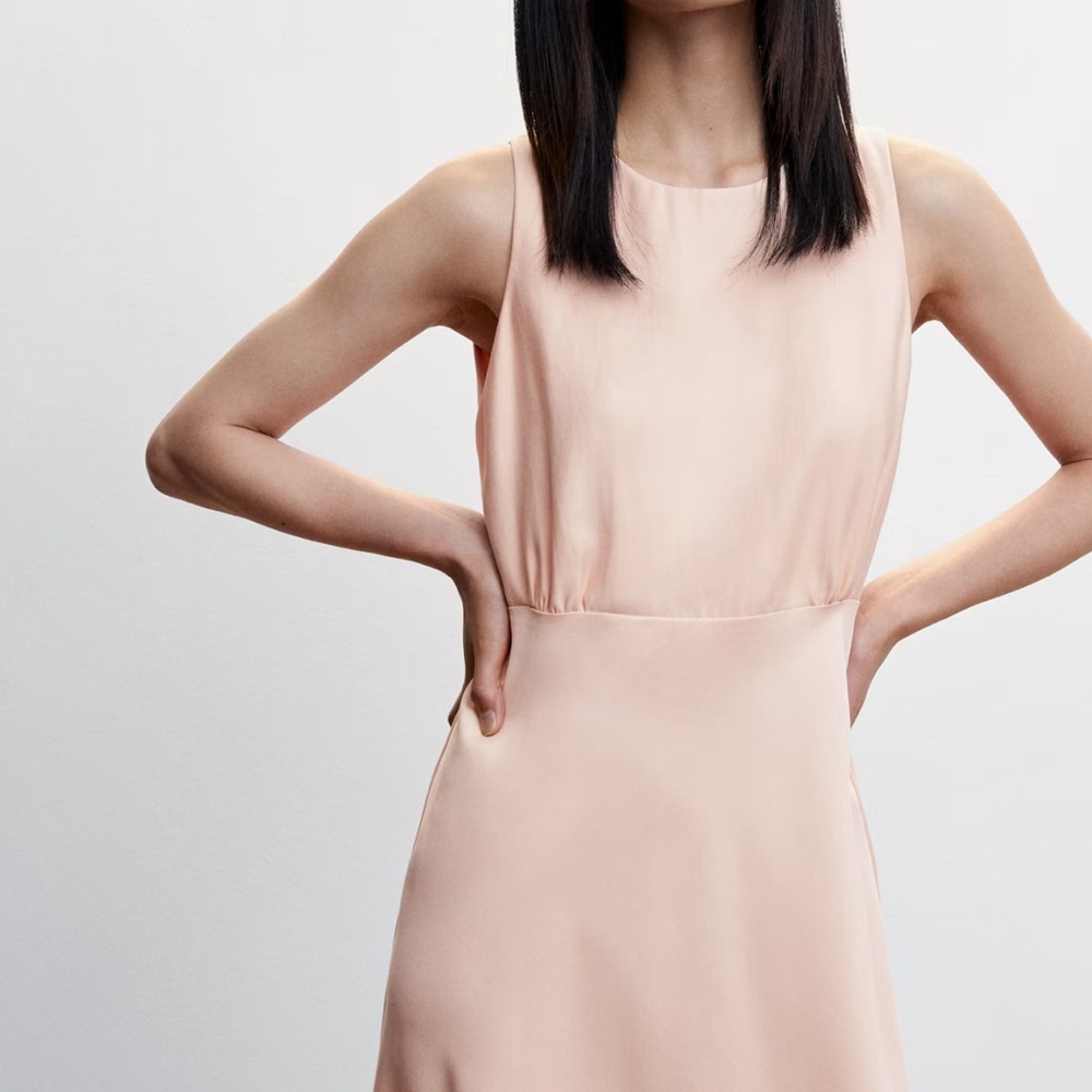 Mango Soft Peach Mini Dress